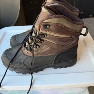 Costco Weatherproof Men's Black and Brown Snow Boots 13 NWT